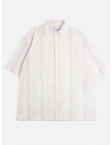 Camicia maniche corte C.9.3 Lilac Striped a Righe  -  Lavanda